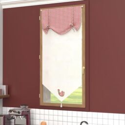 Soleil d'ocre, Paulette Half Curtain Cotton 60 x 120 cm
