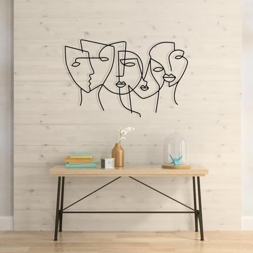 Stylish Black Decorative Metal Wall Accessory, 61 x 38.5 cm, 100% Metal, 1.2 mm Thickness, Perfect for Modern Home Decor & Art Display