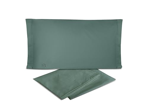 hermet Laura Biagiotti Plain 100% Cotton Percale Double Bed Sheet Set, 4-Piece Set, Top Sheet + Fitted Sheet + 2 Pillowcases