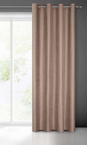 Eurofirany Plain Curtain with Eyelets for Living Room/Bedroom