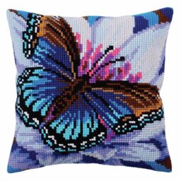 Collection D'Art Cushion KIT/VOLATIC TURQUOISE/40 X 40, Cotton Acrylic, Multi, 40 x 40cm