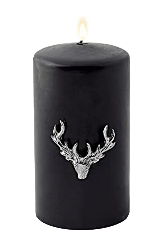 EDZARD Candle pin/Candlestick elk, Aluminium Nickel-Plated, Set of 3, Height 1,9 in