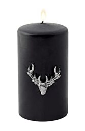 EDZARD Candle pin/Candlestick elk, Aluminium Nickel-Plated, Set of 3, Height 1,9 in