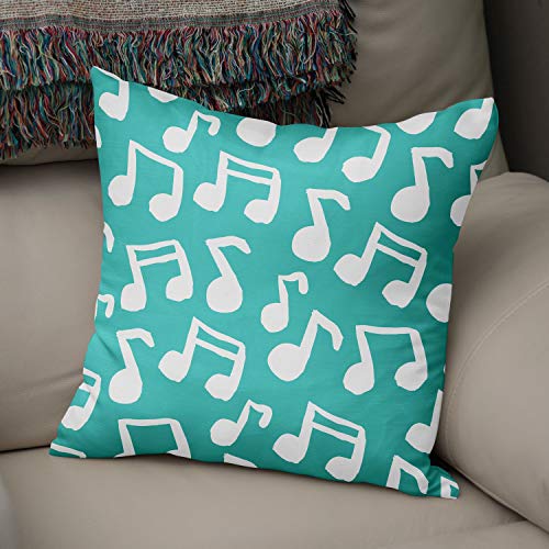 Bonamaison Decorative Cushion Cover Turquoise & White, Throw Pillow Covers, Home Decorative Pillowcases for Livingroom, Sofa, Bedroom, Size: 43X43 Cm - Designed and Manufactured in Turkey