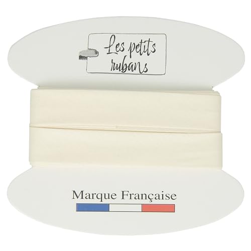 Les Petits Rubans Sewing Bias Tape - 20 mm Wide, 10 mm Folded, 5 m Roll, 100% Cotton, Edge for Sewing, Banners, Furniture Fabrics, Furniture, Piping, Clothing, Blankets