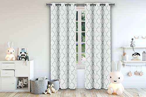 Lala + Bash Mattyson Geometric Blackout Curtain, 37x84 (2 Pieces), Seafoam