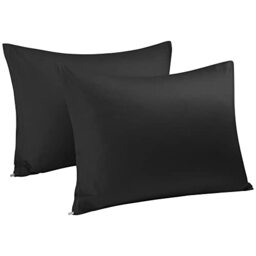 Sourcingmap Egyptian Cotton Pillowcases 2 Pack, Black 50cm x 65cm