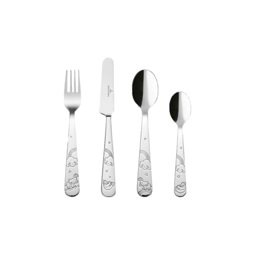 "Villeroy & Boch - Boho Kids ""Walk Like an Elephant"" Children's Cutlery, 4pcs. Cutlery Set for Kids (Fork, Knife, Table Spoon, Teaspoon), Stainless Steel, Dishwasher Safe"