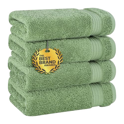 Cotton Paradise Hand Towels for Bathroom, 100% Turkish Cotton 16x28 inch 6 Piece Hand Towel Set, Soft Absorbent Face Towel Clearance Set, Sage Green Hand Towels