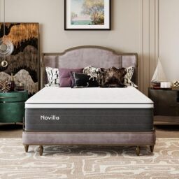 Novilla 6FT Super King Mattress 27cm – Orthopedic Support Hybrid Mattress Pocket Sprung Design for Pressure Relief, Medium Firm, AirFlow Wave Foam, Edge Support, Mattress in a Box (180x200cm)