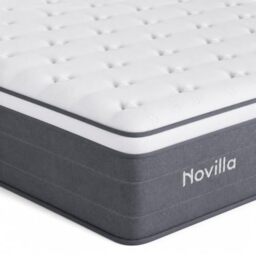 Novilla Super King Mattress 6FT – 27CM Medium Firm Memory Foam Hybrid Mattress with 7-Zone Pocket Sprung Support, Motion Isolation, Pressure Relief, Edge Support, Mattress in a Box (180x200cm)