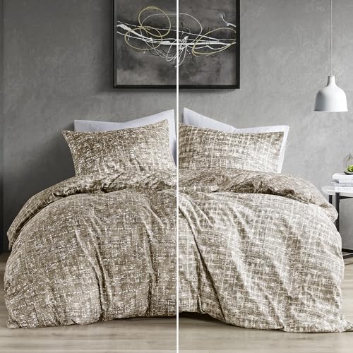 Comfort Spaces Queen Comforter Set - Taupe Bedding for All Season, Ultra Soft 3 Pieces Reversible Comforter with 2 Matching Shams,Easy Care, Machine Washable, Full/Queen