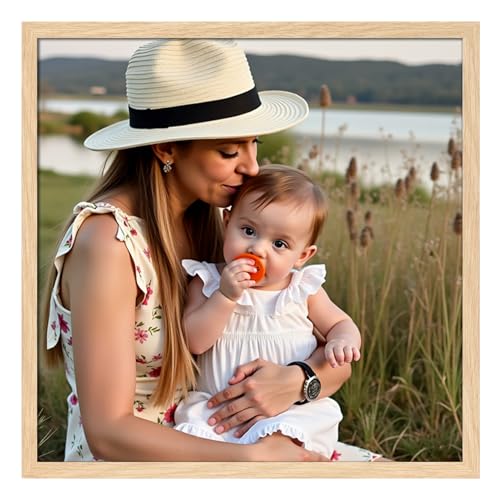Ditwis 30x30 cm Picture Frame Wood Colour, Square Photo Frame 12x12 inch for Living Room, Bedroom and Office, Wall or Desk Display