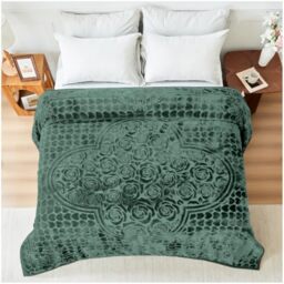 GC GAVENO CAVAILIA Blossom Heavy Blanket 2 Ply Sherpa Fleece Bed Throw 4kg