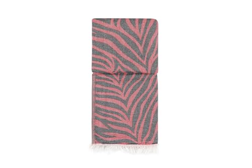 fouta Beach Towel, 100% Cotton, 90 x 170 cm - Absorbent, Soft and Washable at 30-40 °C - Vibrant Red for Stylish Summer Days
