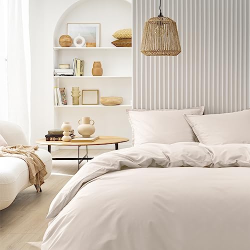 Essix Cotton Duvet Cover, Soft, Cream, 260 x 240 cm
