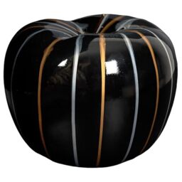 HOME DECO FACTORY - HD0530 - Decorative Polyresin Statue - Elegant Apple Model Height 27 cm - Perfect for a Chic Interior for Design Lovers - Silver and Bronze