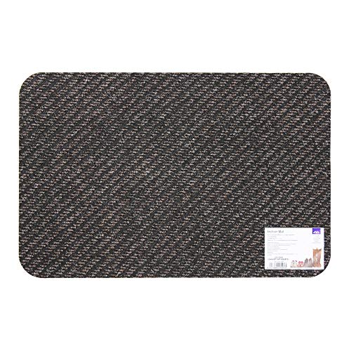 JVL Conquest Ribbed Gel Backed Entrance Door Mat, Beige