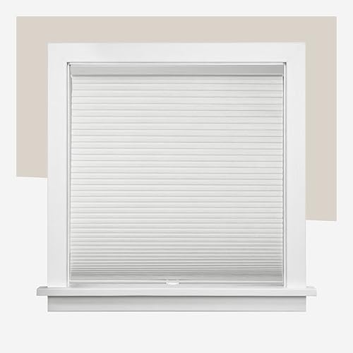 "CHICOLOGY Cordless Cellular Shades Privacy Single Cell Window Blind, 34""W X 72""H, Evening Mist"
