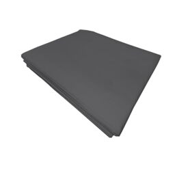 PENSIERI DELICATI Single Bed Sheet 160 x 300 cm, Single Bed Sheet, Solid Colour, Made in 100% Cotton, Made in Italy, Anthracite