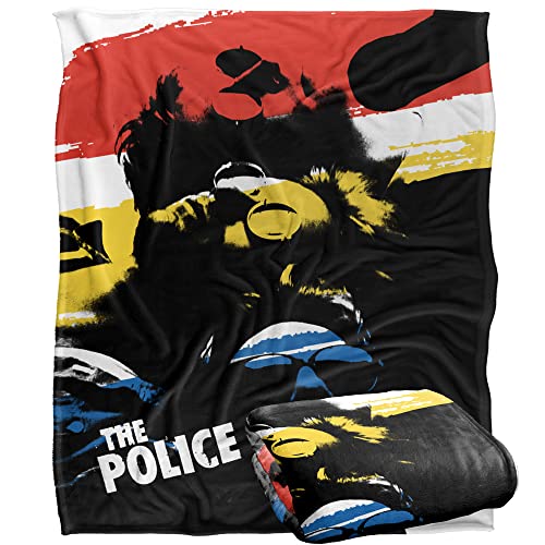 The Police Stripes And Heads Silky Touch Super Soft Throw Blanket 152 X 127 Cm