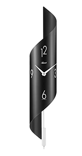 Hermle 70944-292200 Modern Wall Clock Savanna II Quartz Black and White