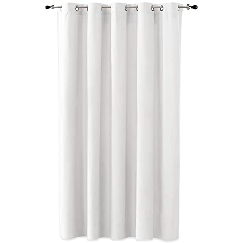 Duffi – Opaque Curtain with Metal Eyelets – Living Room and Bedroom Curtains – 1 Piece Long – White – 200 x 260 cm
