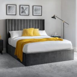 Julian Bowen Langham Ottoman Bed, Super King, Linen, Grey - W194 x D218cm