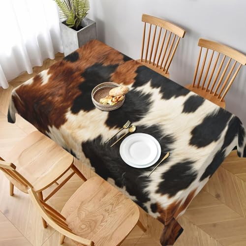 juniissl Cow Rectangle Tablecloth Washable 60x90 Inch Table Cover Decorative Table Cloth for Party Picnic Kitchen