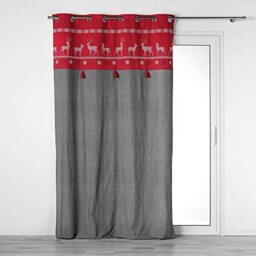 Douceur d'Intérieur Eyelet Curtain, Red, 140 x 240 cm