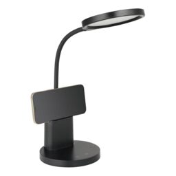 Eglo LED Bedside lamp Brolini, Touch dimmable Side Table Light Made of Black Plastic, Battery-Operated Desk lamp, Cordless Office and Bedroom Lighting, Warm-Cool White