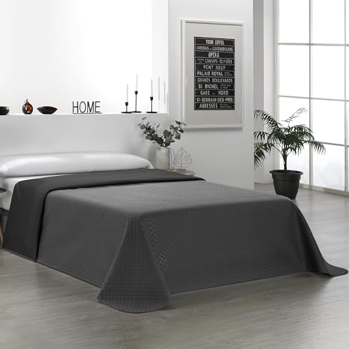 Martina Home Reversible Bedspread Charcoal Black Bed 150