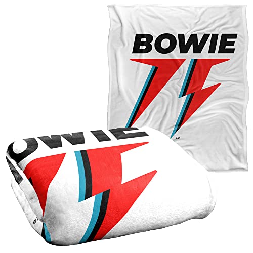 David Bowie Bowie 75 Logo Silky Touch Super Soft Throw Blanket 152 X 127 Cm