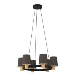 Eglo Chandelier Edale, 6 lamp Pendant Lighting, Round Ceiling Light Fitting