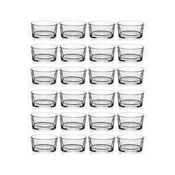 Zuvo Tea Light Candle Holders 24 Pack, Clear Glass Tealight Holder Set