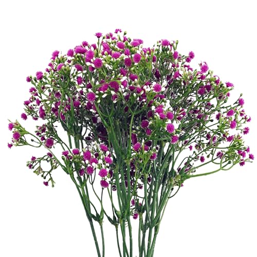 Leaf Design Artificial Flowers, 6 X 55cm Gypsophila Pink