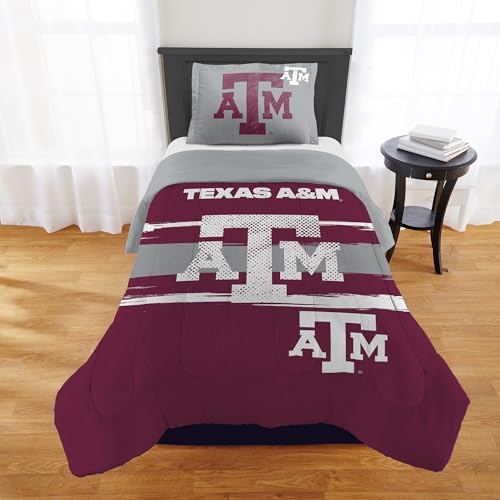 Texas A&M Aggies Comforter Set ??? Aggies Bedding for Dorms, Guest Rooms, RVs, Tailgates & Game Day Decor, Twin/Twin XL