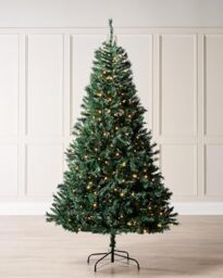 WeRChristmas 8ft Pre-Lit Mixed Pine Christmas Tree