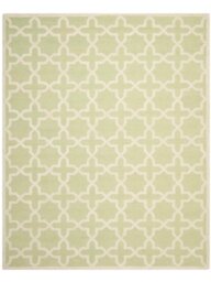 Safavieh Trellis Indoor Hand Tufted Accent Area Rug, Cambridge Collection, CAM125, in Light Green / Ivory, 61 X 91 cm for Living Room, Bedroom or Any Indoor Space
