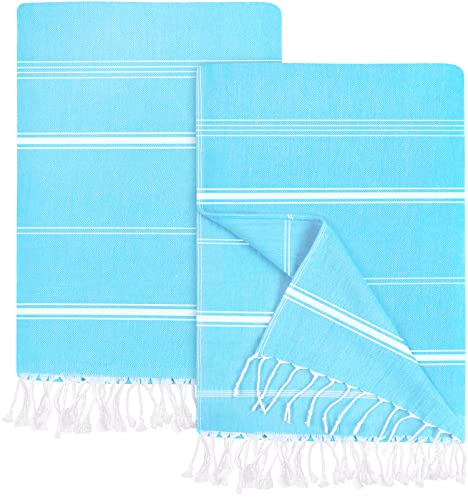 Dalga Turkish Peshtemal Towel – Navy, 100% Organic Cotton, Lightweight & Ultra-Absorbent For Beach, Bath, Travel - View #9