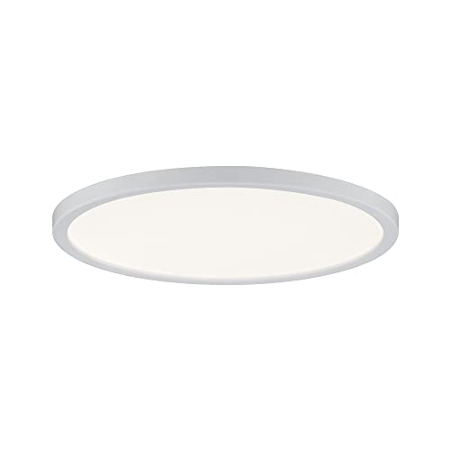Paulmann 92933 Areo LED Panel Round incl. 1x12-watt IP44 dimmable Ceiling lamp White matt Ceiling luminaire Plastic Living Room lamp 3000 K