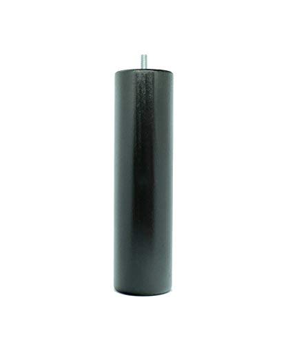 La Fabrique de Pieds Set of 4 Bed Legs, Wood, Black, Cylindrical 25 x 7 x 7 cm
