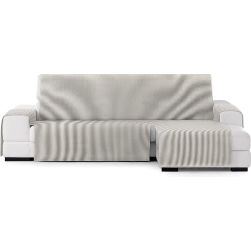 ECOMMERC3 - Chaise Longue Sofa Cover with Elastic Bands for Left/Right Chaise Lounge ??? Chaise Sofa Cover Ecru/Linen Adjustable and Versatile for Chaise Longue Sofas, Total Protection