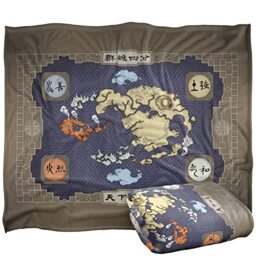 Avatar The Last Airbender Map Silky Touch Super Soft Throw Blanket 152 X 127 Cm