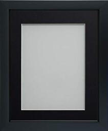Frame Company Ainsworth Range Black 8x8 inch Picture Photo Frame with Black Mount for Image 6x6 inch * Choice of Sizes* Fitted with Real Glass