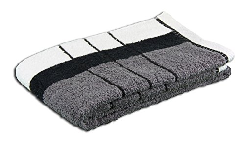 G??zze - Beach Towel, 100% Baumwolle, Berlin, Striped, 70 x 140 cm - Anthracite/Black