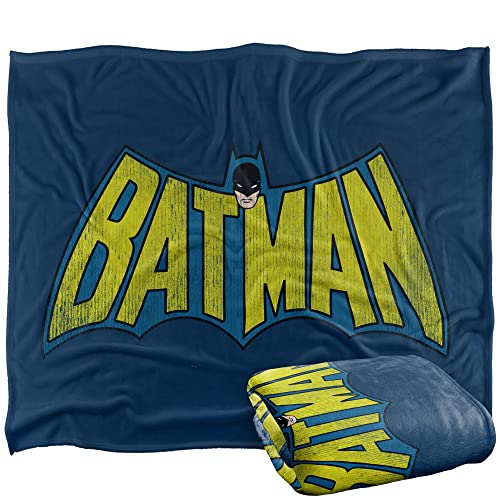 Dc Classic Batman Logo Officially Licensed Silky Touch Super Soft Throw Blanket 152 x 127 cm