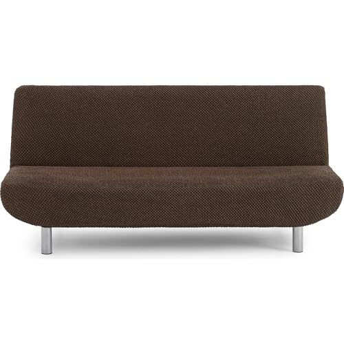 ECOMMERC3 Universal and Versatile 3 Seater Sofa Cover - Brown Protector Easy to Install for Back, Seat and Arms
