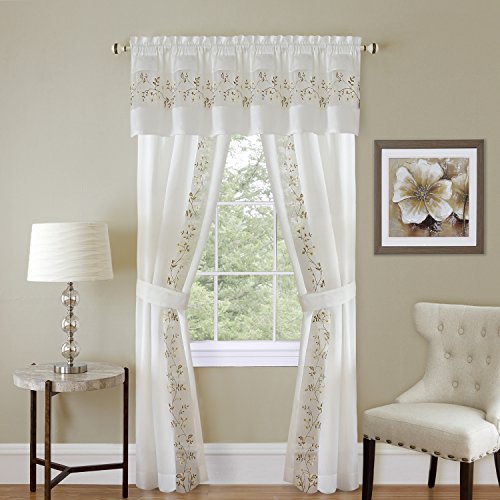 "Achim Home Furnishings Ombre Window Panel, 50 84-Inch, Autumn, 55"" x 84"", White,FF5P84WH12"
