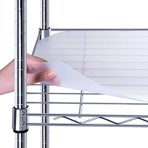 "BRIAN & DANY Wire Shelf Liner 14"" X 36"", Heavy Duty Shelf Liners for Wire Shelving, Waterproof Protector Mats, Set of 4, Transparent"